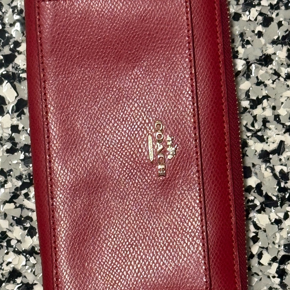 Coach Res Leather Zip Wallet